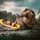 Jurassic World: Rebirth T-Rex River Attack Demi Art Scale 1/20